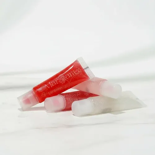 Set Regalo 4 Piezas Lip Gloss Scrunchie Delineador Y Esponja