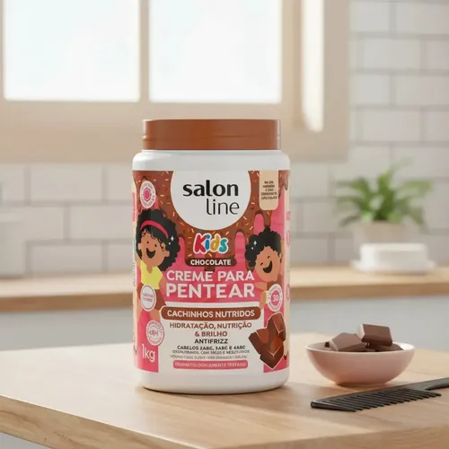 Salon Line Kids Crema Para Peinar Chocolate Hidratacion 6c