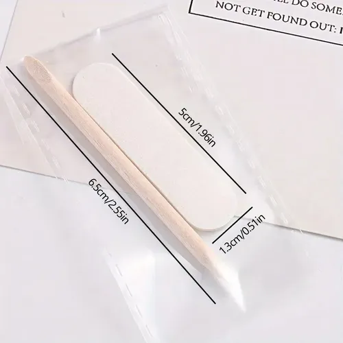 Set De 2 Minilimas De Uñas De Madera De Uso Único Para El Cu Rosa 2pcs,
