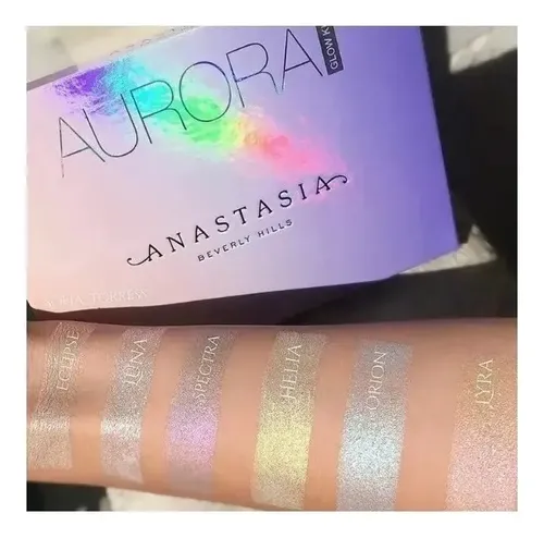 Kit iluminador Aurora Anastasia Beverly Hills Make Tone Glow, paleta de 6 tonos