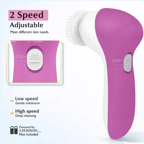 Cepillo De Limpieza Facial Eléctrico 2 En 1 Impermeable