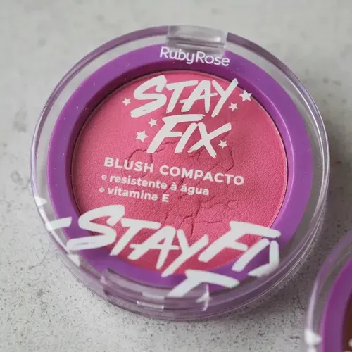 Rubor Polvo Blush Stay Fix Ruby Rose Vitamina E Waterproof Tono Del Maquillaje Andrómeda