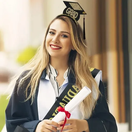 Diadema, Diadema, Gorra Graduada, Banda Satinada, Accesorios