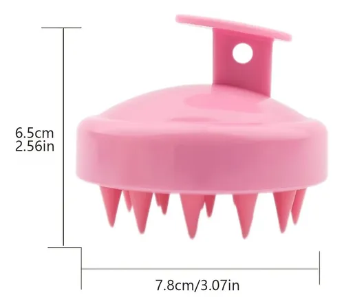 Masajeador De Cuero Cabelludo De Silicona, Champú, Cepillo,  1pc/violet
