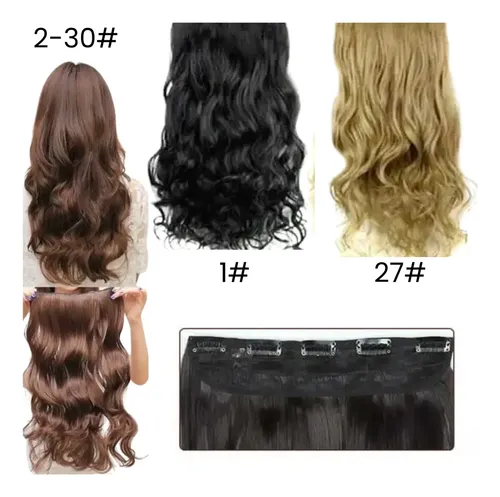 Cortina De Cabello Extension Pelo Ondas C/ Clips Kw Lefemme