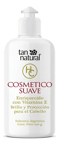 Tan Natural Cosmetico Suave Crema De Peinar Vit E 200g X3