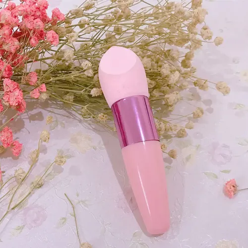 // 2 Esponjas De Maquillaje Cabeza De Hongo Con Mango .