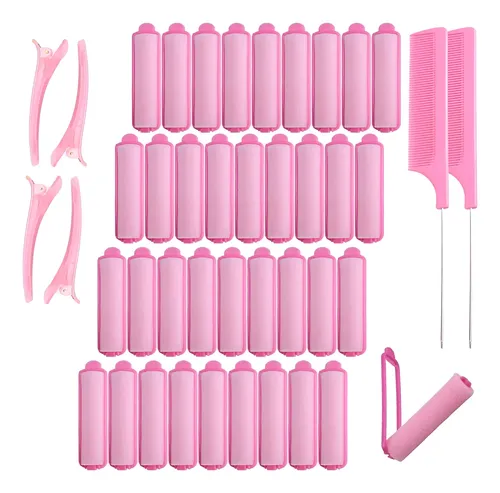 Juego De 42 Rulos Para El Cabello, Rizos Para Dormir