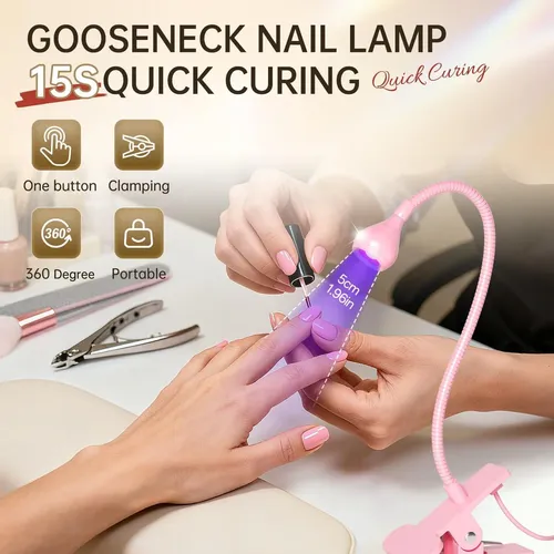 Lámpara Led Para Uñas 3w Aoraem Con Cuello Flexible