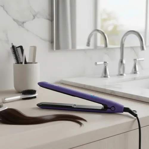 Planchita Plancha Pelo Alisado Ion Profesional Yelmo Ap-3311 Color Violeta