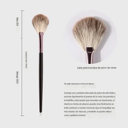 10pcs Snow Fox Hair Makeup Brush Set