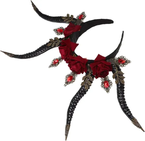 For Diadema De Cuernos De Para Halloween Y Cosplay