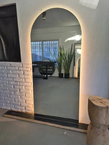 Espejo Arco Medio Punto Bordes Pulidos Con Luz Led 190×60