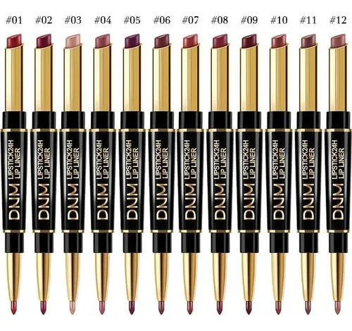 Set Labial Y Delineador 3 Piezas Coral Rosa Té Leche Mauve