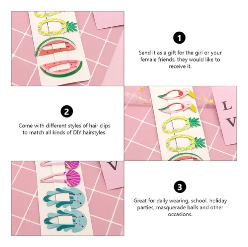 M 16 Pinzas Para El Pelo Para Niñas, Broches Con Forma De P