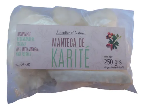 Manteca De Karité X 250 Grs Hidratante Antiage Antiestrias.