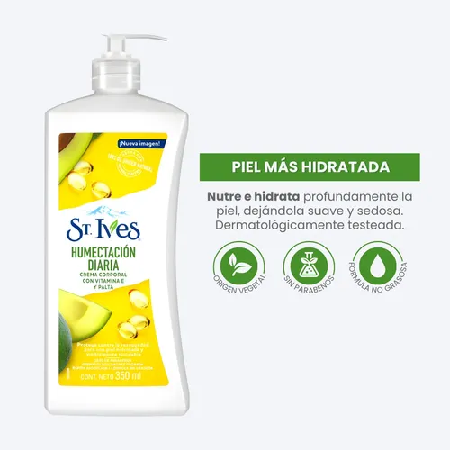 Crema Corporal St. Ives Humectación Diaria 350ml Dosificador