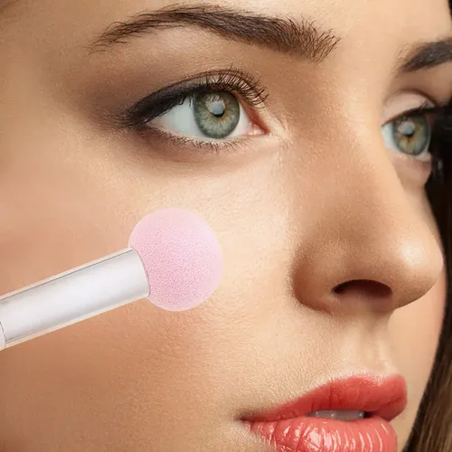 Aplicadores De Polvo Rosa Para Maquillaje 5 Piezas