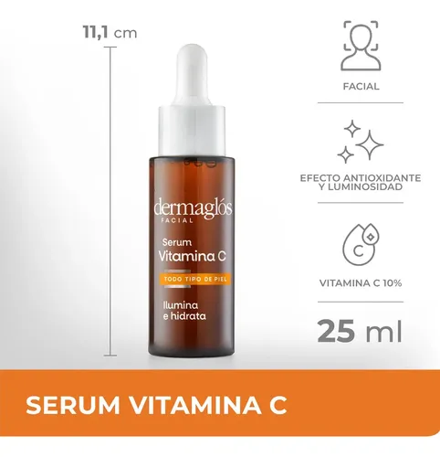 Serum Dermaglós Facial Vitamina C 25 Ml X 25 Ml