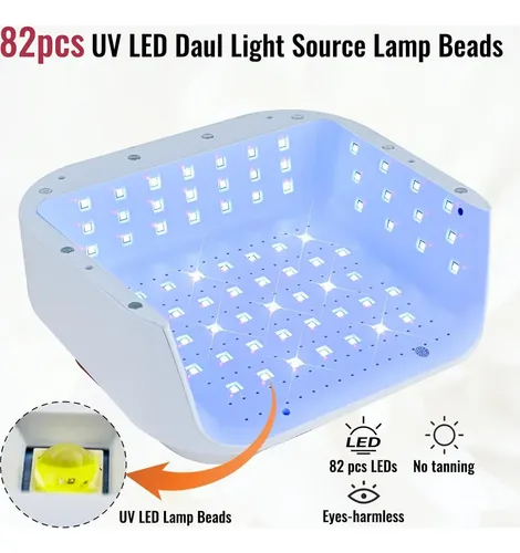 Lámpara De Uñas Inalámbrica Kicylicy 218w Uv Led