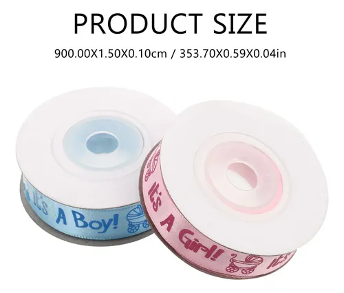 2 Rollos De Cinta Satén Para Baby Shower, 10 Yardas Decorati