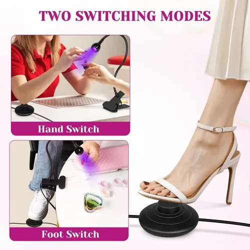 Aoraem Lámpara Uv Led Para Uñas De Gel Con Control De Pie