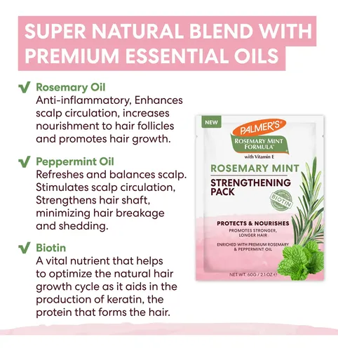 Mascarilla Capilar Palmer’s Rosemary Mint 60 G Fortalecedora