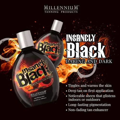Millennium Tanning Insanely Black 60x, Mega Tingle Dark T…