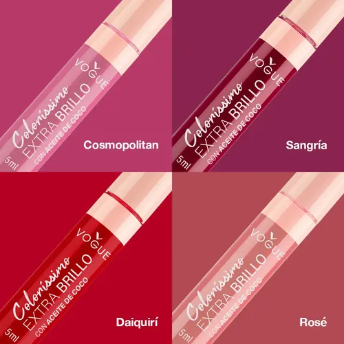Labial Liquido Vogue Colorissimo Extra Brillo Sangria
