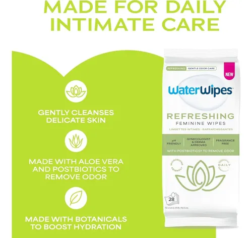 Toallitas Íntimas Waterwipes Refreshing 28 (4 Paquetes)