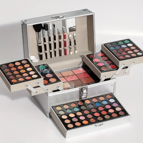 +un Set De Maquillaje De Belleza Portátil Profesional Con 12