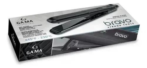 Plancha Gama Bravo Led Titanium 250° Ideal Para Químicos Con Cable Giratorio En Beauty Supply De Color Negro