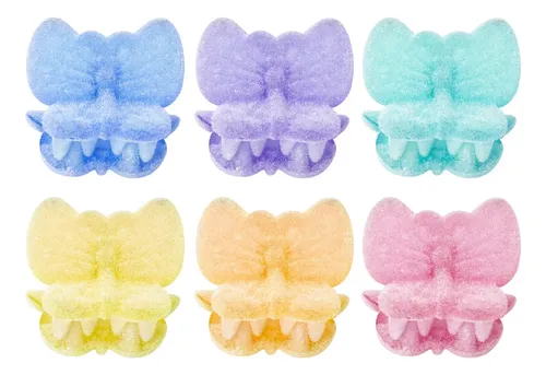 Broche De Pelo Mariposa Con Terminación Aterciopelada X 12