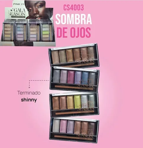 Eyeshadow + Shine Effect Pink 21 Color Verde Lima