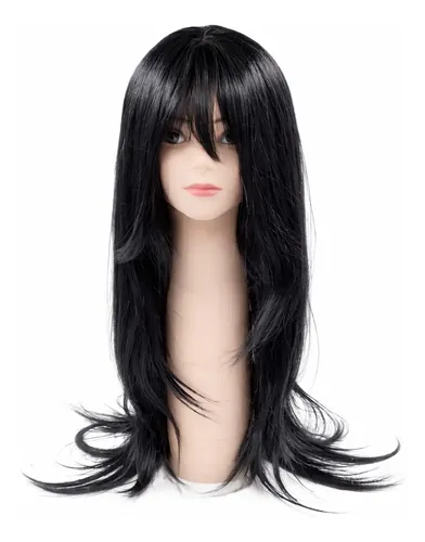 Peluca Simil Natural Fibra Premium Cabello Largo Ondulado