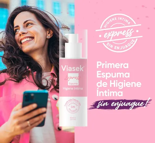 Viasek Express Espuma X60 Espuma Higiene Intima Sin Enjuague