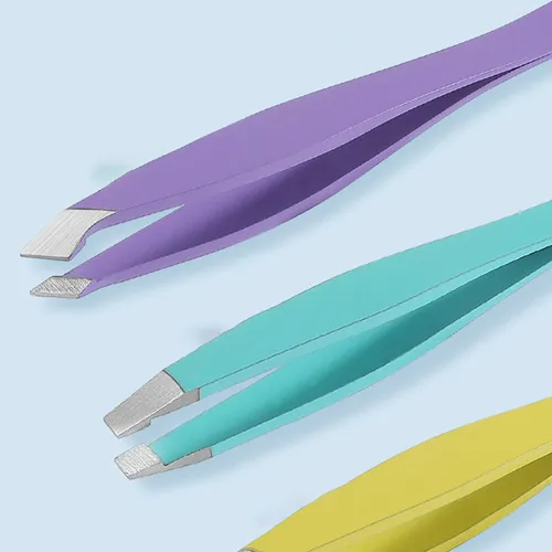 1 Set De Pinzas Para Cejas De Acero Inoxidable