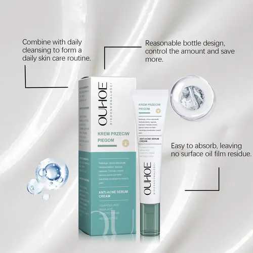 Crema De Tratamiento Para El Acné Ouhoe, Suave Y Nutritiva,