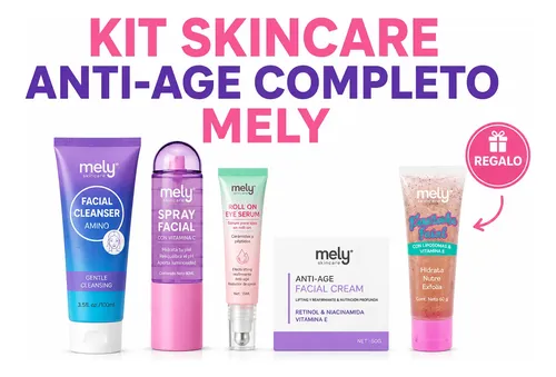 Kit Skincare Anti-age Completo Mely
