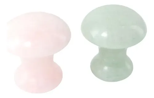 Set Gua Sha Y Rodillo Facial Jade Masajeador Rostro Cuello