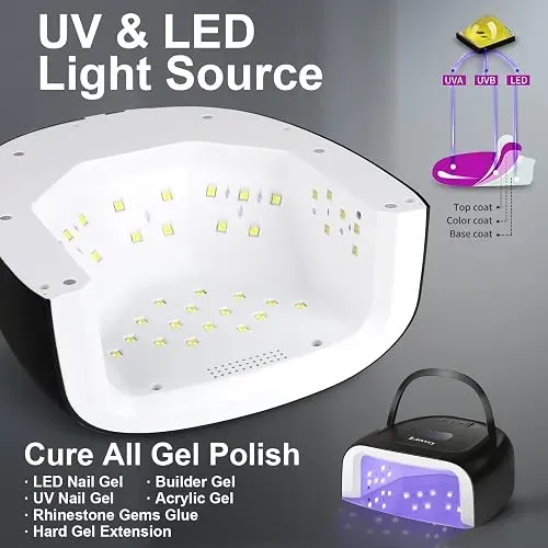 Lampara Uv Led 60w Recargable Inalambrica Linssy S20 42