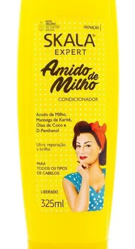 Skala Amido De Milho Shampoo Acondicionador Vegano Cabello