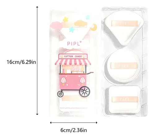 J Juego Tres Piezas Q Puff Set Super Soft Powder