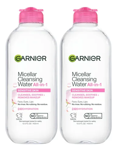 Agua Micelar Garnier Limpiador Facial 2x400ml Sin Aroma