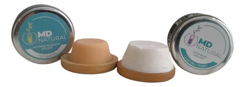 Kit De Viaje Shampoo Solido+acondicionador Solido Md Natural