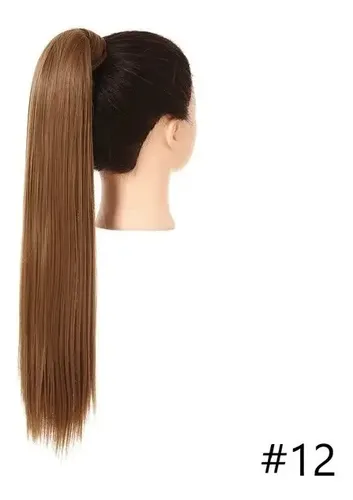Cola De Cabello Ponytail Súper Largas 65cm Con Broche Color Chocolate Golden