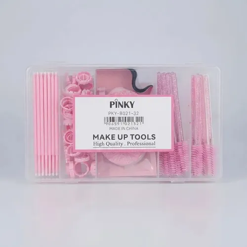 Kit Básico De Insumos Descartables Para Pestañas Profesional Rosa