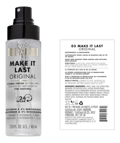Spray Fijador Y Imprimador Milani, Paquete De 2 Unidades, Ac