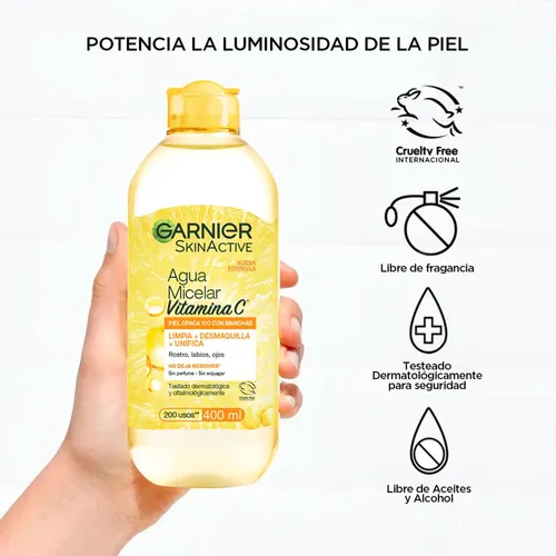 Garnier Skin Active Agua Micelar con Vitamina C 400 ml