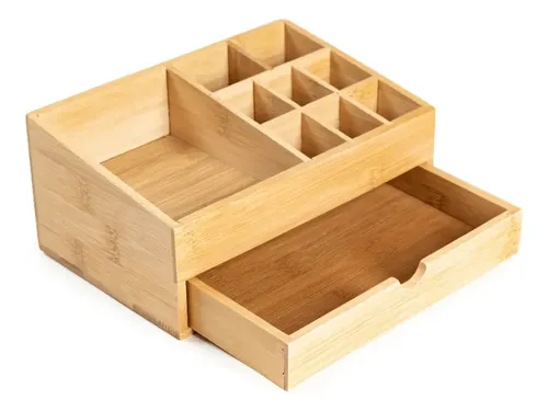 Organizador Bambu Ideal Maquillaje Escritorio